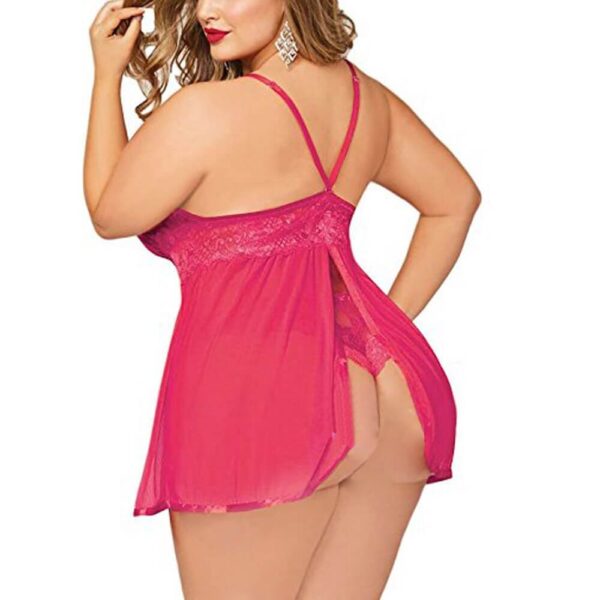 Open Back Lingerie Dress Plus Size